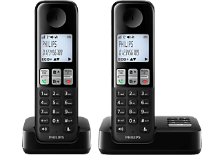 PHILIPS D2552B/01 - Telefono fisso senza fili (Nero)