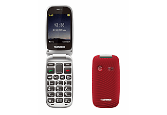 Móvil - Telefunken S540, Para mayores, Bluetooth, 2.8", 64 MB, Rojo