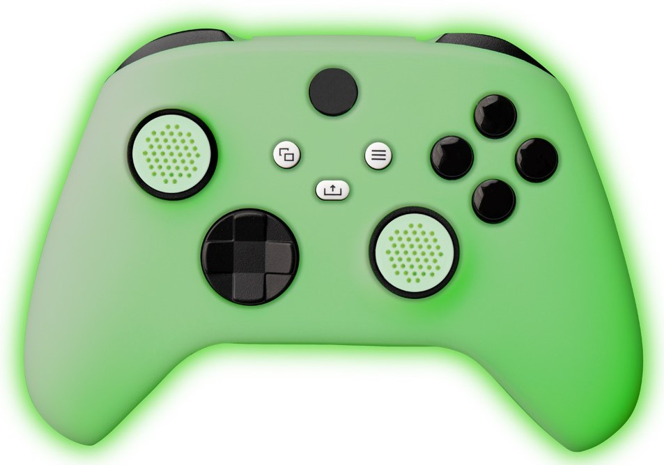 Funda - FR-TEC Silicone Skin + Grips, Para Xbox Series Controller Wireless, Brilla en la oscuridad, Verde