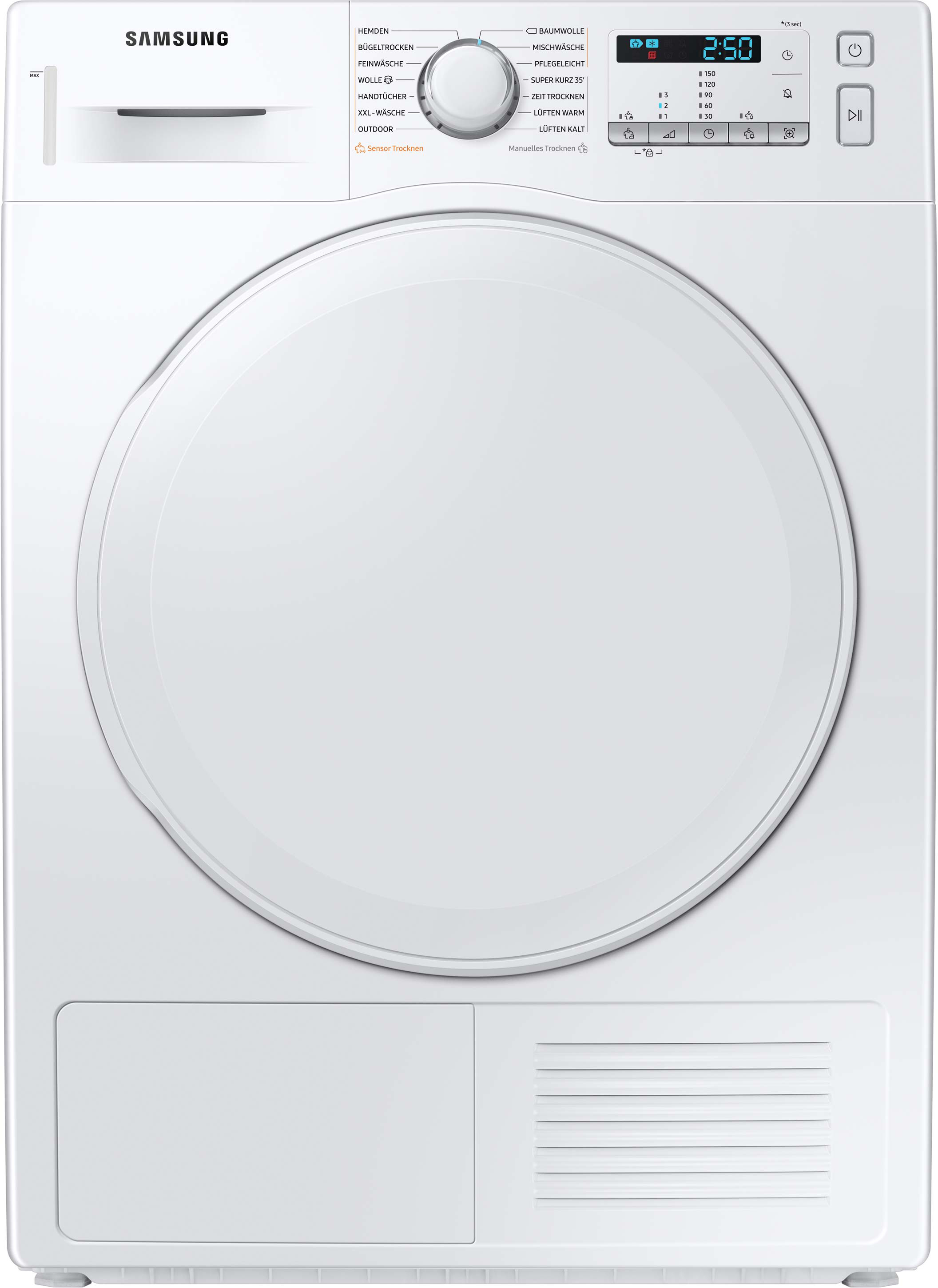 SAMSUNG DV70TA000DW/EG Wärmepumpentrockner  (7 kg, A++, Weiß)