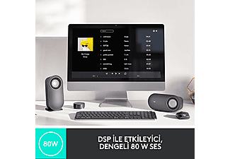 LOGITECH Z407 Subwoofer 2.1 Kablolosuz Bluetooth Bilgisayar Hoparlörü Siyah_1