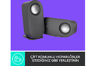 LOGITECH Z407 Subwoofer 2.1 Kablolosuz Bluetooth Bilgisayar Hoparlörü Siyah_5