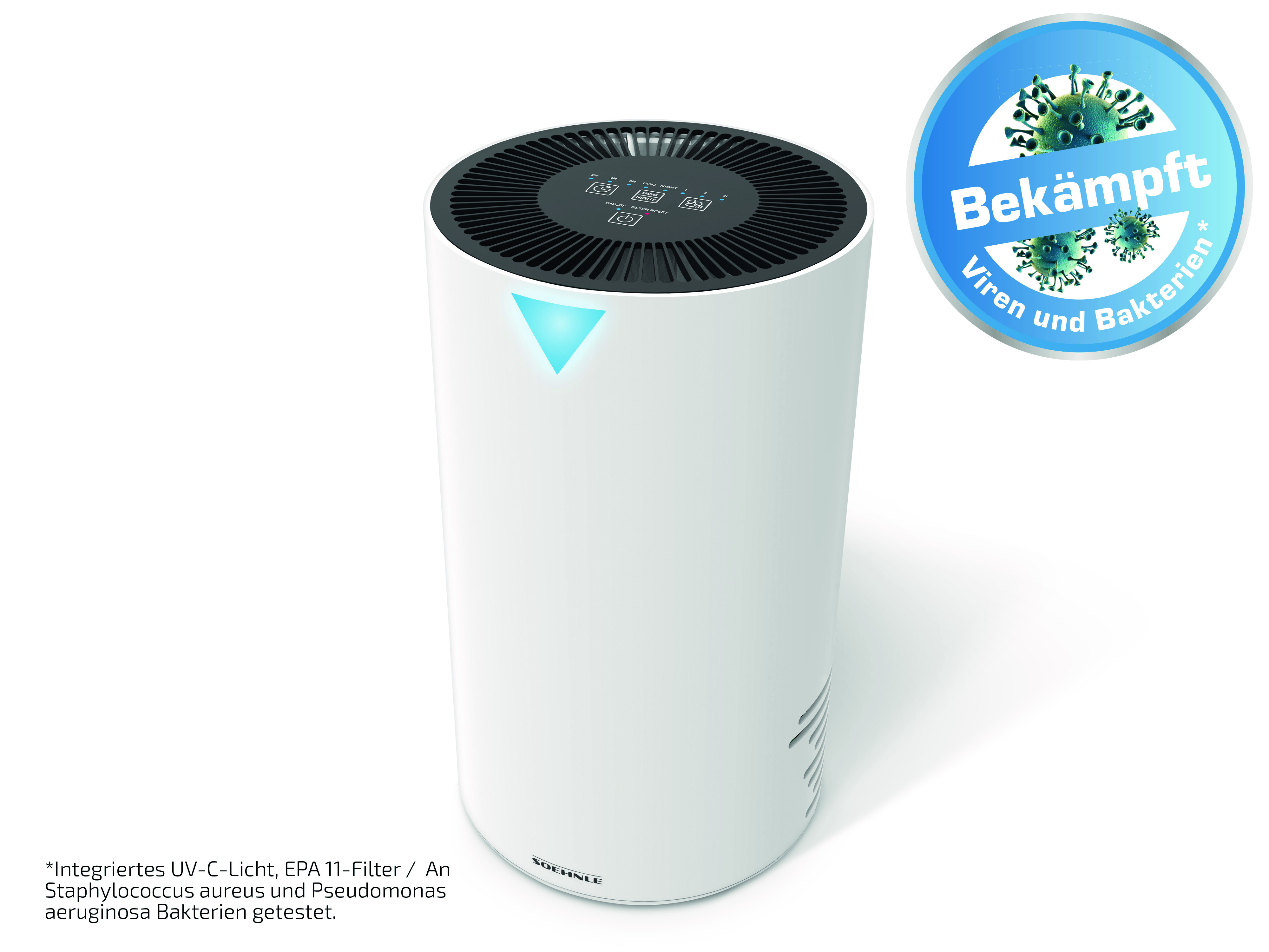 SOEHNLE Luftreiniger AirFresh Clean 300 (68094) Luftreiniger Weiß (65 Watt, Raumgröße: 30 m³)