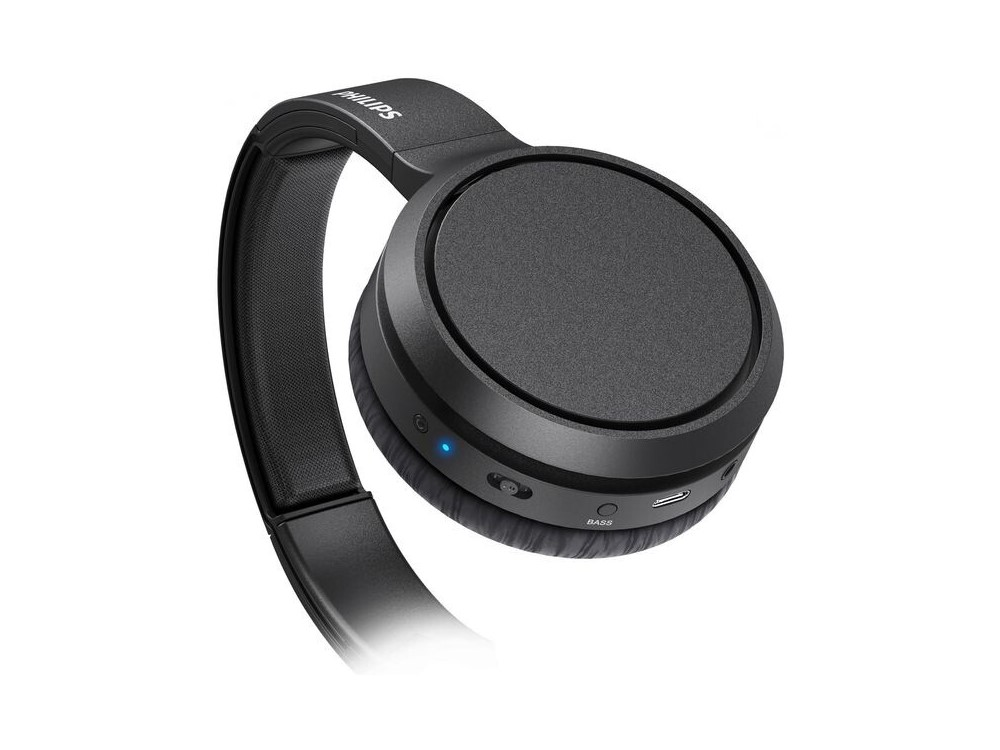 Auriculares inalámbricos - Philips TAH5205, De diadema, Bluetooth 5.0, Hasta 29 horas, Plegables, Negro