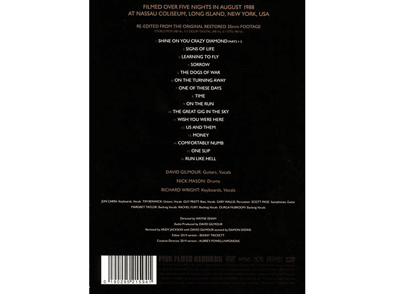 Thumbnail - Pink Floyd - Delicate Sound Of Thunder(2019 Remix)(Live) (DVD)