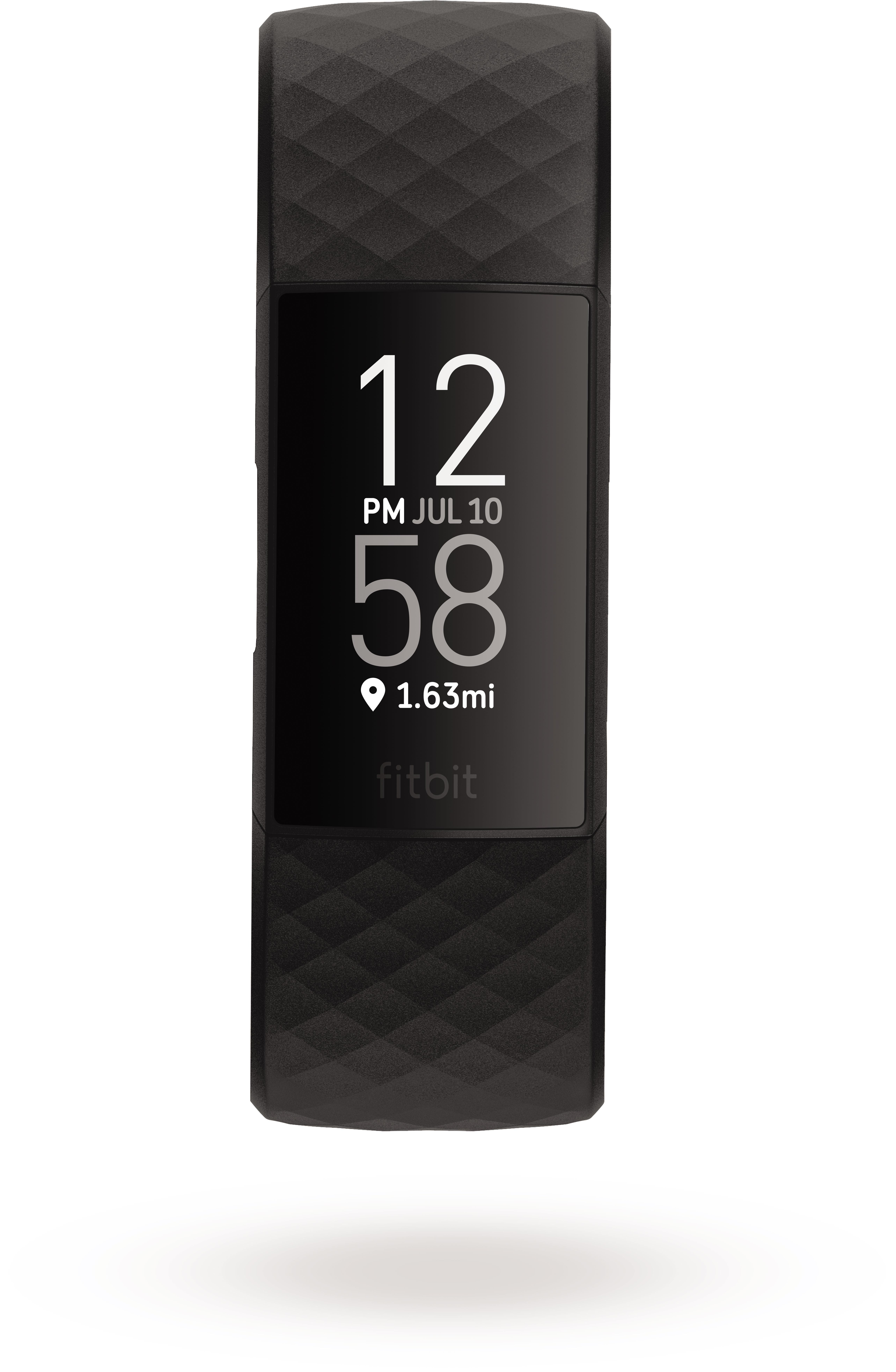 FITBIT Charge 4 (NFC), Zusatzladegerät, Sportband Navy, Fitness Tracker, S, L, Schwarz