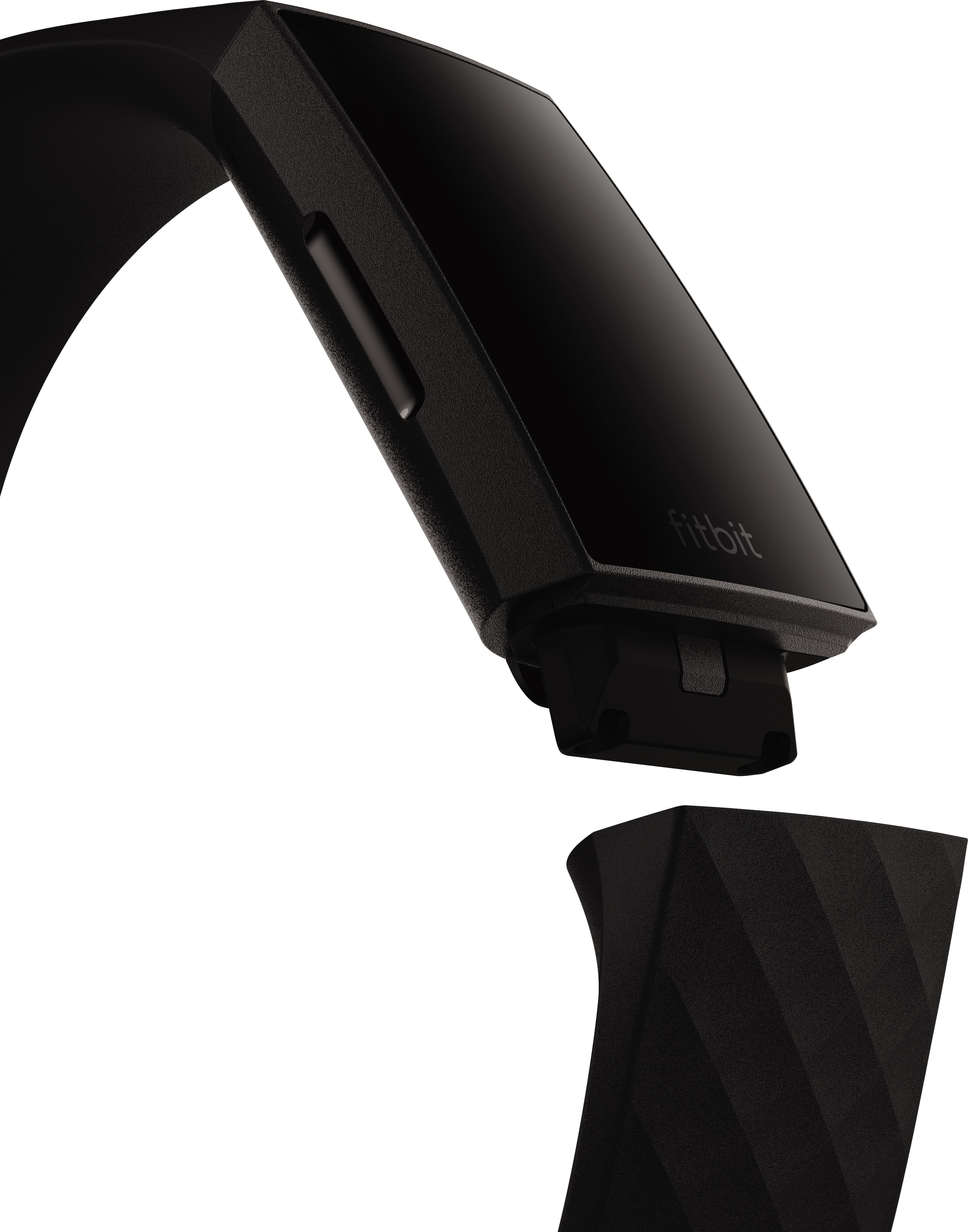 FITBIT Charge 4 (NFC), Zusatzladegerät, Sportband Navy, Fitness Tracker, S, L, Schwarz