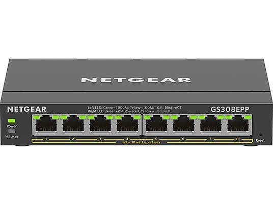 NETGEAR GS308EPP - Switch (Schwarz)