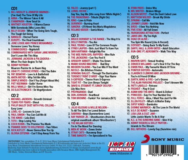 Une pochette d'album colorée avec des titres de chansons et un logo Sony Music.