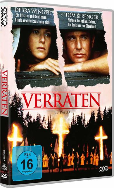 DVD-Cover des Films 'Verraten' mit Debra Winger und Tom Berenger.