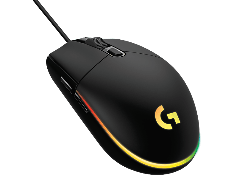 Logitech G G203 Lightsync Kabelgebundene Gaming Maus, Lightsync RGB, 6 Tasten, Schwarz