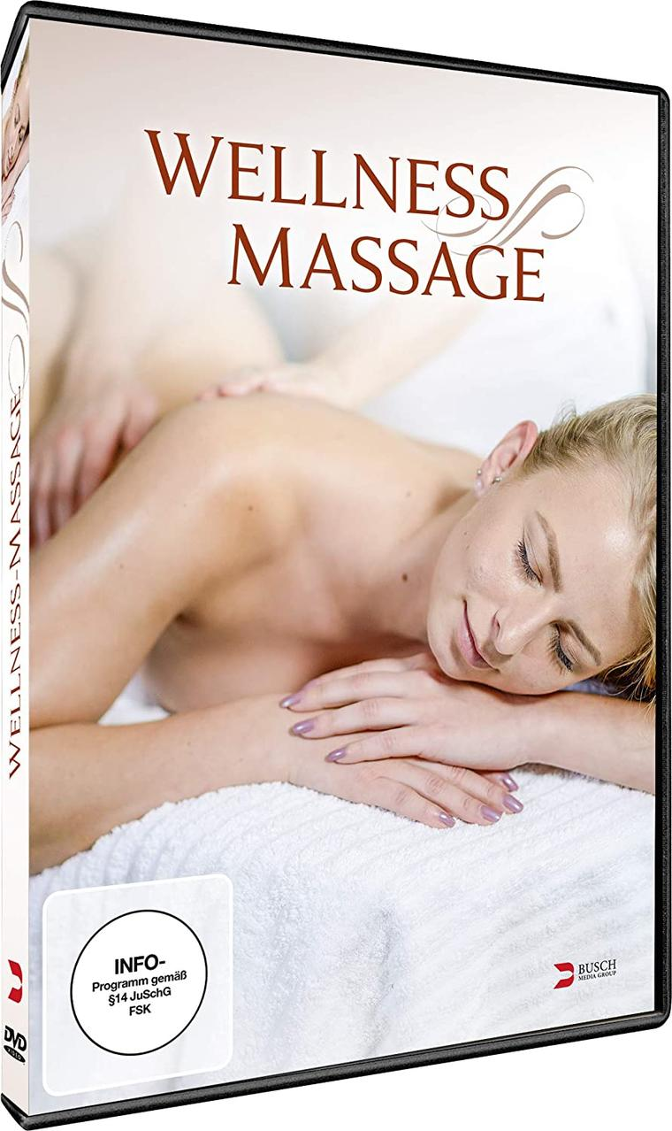 DVD-Hülle zeigt eine Frau, die eine Massage erhält. Der Titel lautet 'Wellness Massage'.