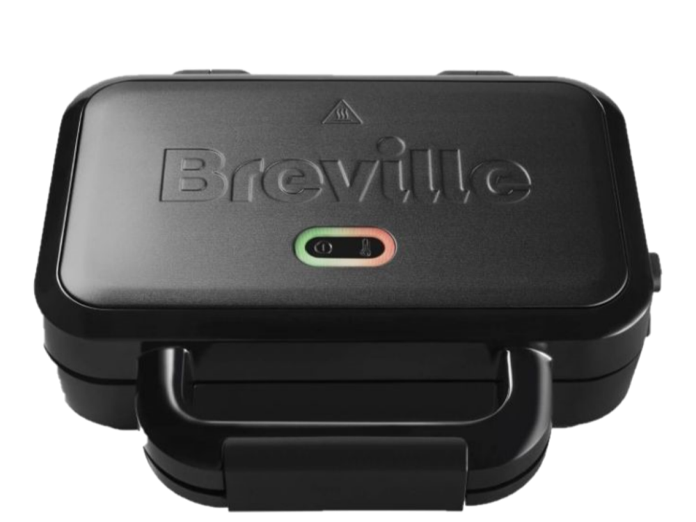 Breville Excepcional Sandwichera para rellenos generosos 2 sándwiches placas antiadherentes acero inoxidable color negro vst082x vst082x01 potencia 850 aptas