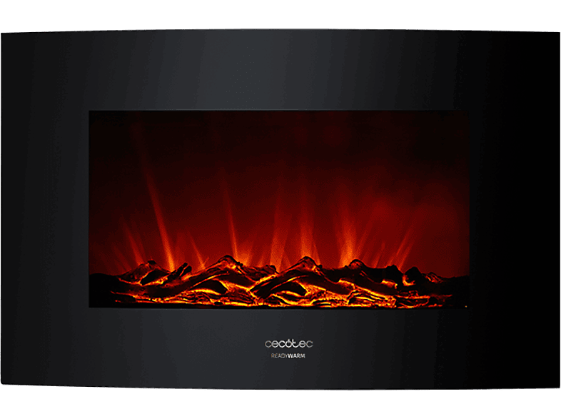 Cecotec Ready Warm 3500 Curved Flames, 35, 2000W, 30m², 2 modos, Control remoto, Negro