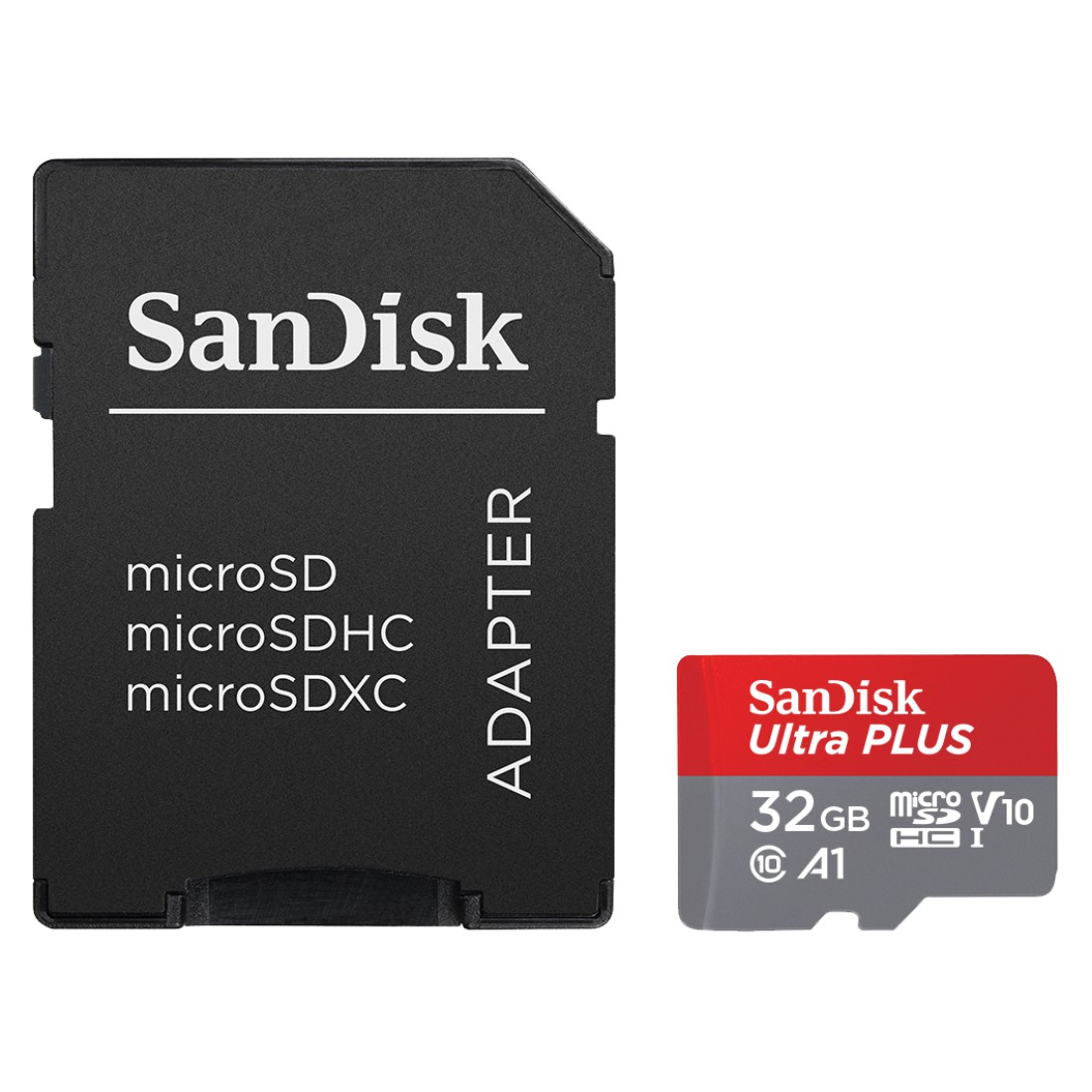 SANDISK Ultra PLUS, Micro-SDHC Speicherkarte, 32 GB, 130 MB/s