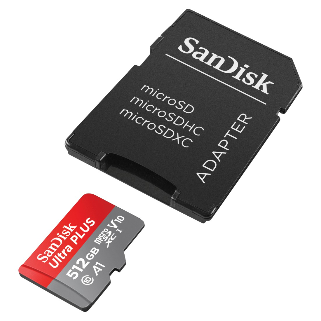 SANDISK Ultra PLUS, Micro-SDXC Speicherkarte, 512 GB, 130 MB/s