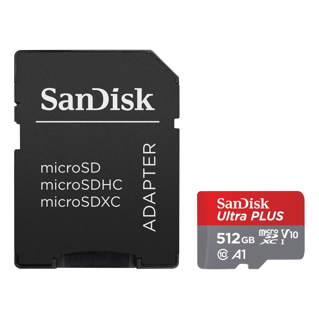 SANDISK Ultra PLUS, Micro-SDXC Speicherkarte, 512 GB, 130 MB/s