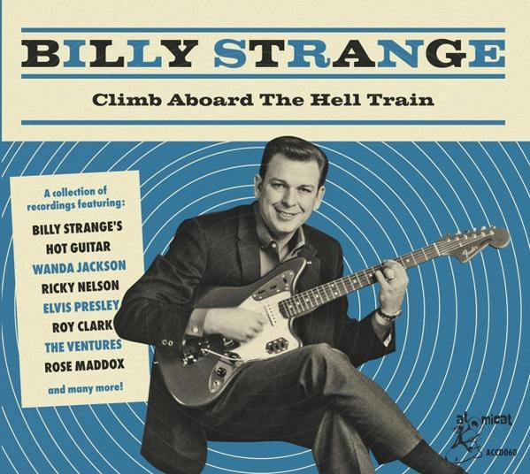 Albumhoes met Billy Strange met gitaar en tekst op blauwe achtergrond.