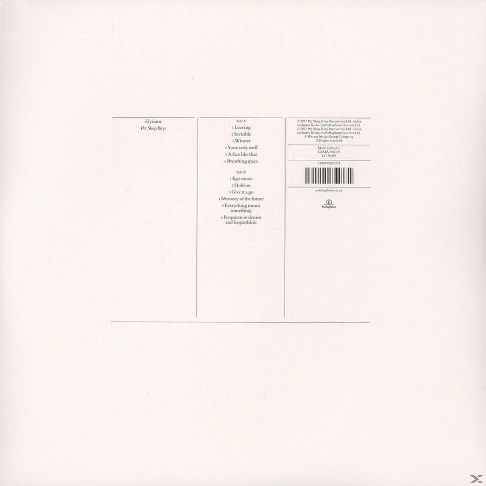 Pet Shop Boys - Elysium (2017 remastered Version)  - (Vinyl)