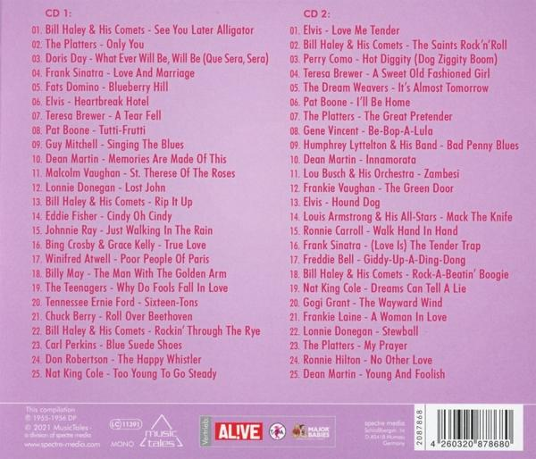CD-Cover mit einer Titelliste auf rosa Hintergrund. Albumtitel und Künstlerinfo unten.