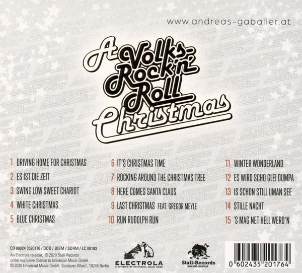CD-Cover mit Text 'A Volks Rock'n'Roll Christmas' und Titelliste.