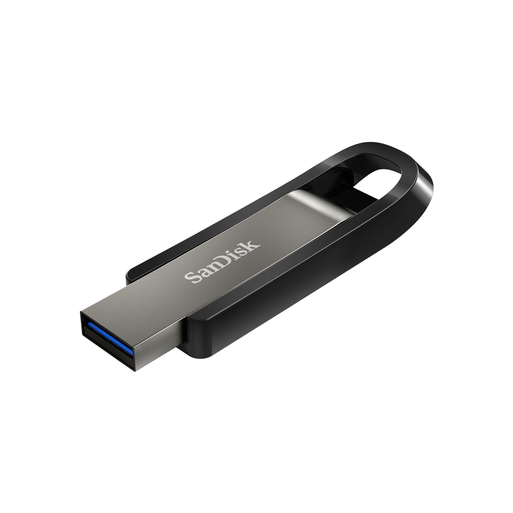 Ein schwarz-grauer USB-Stick.