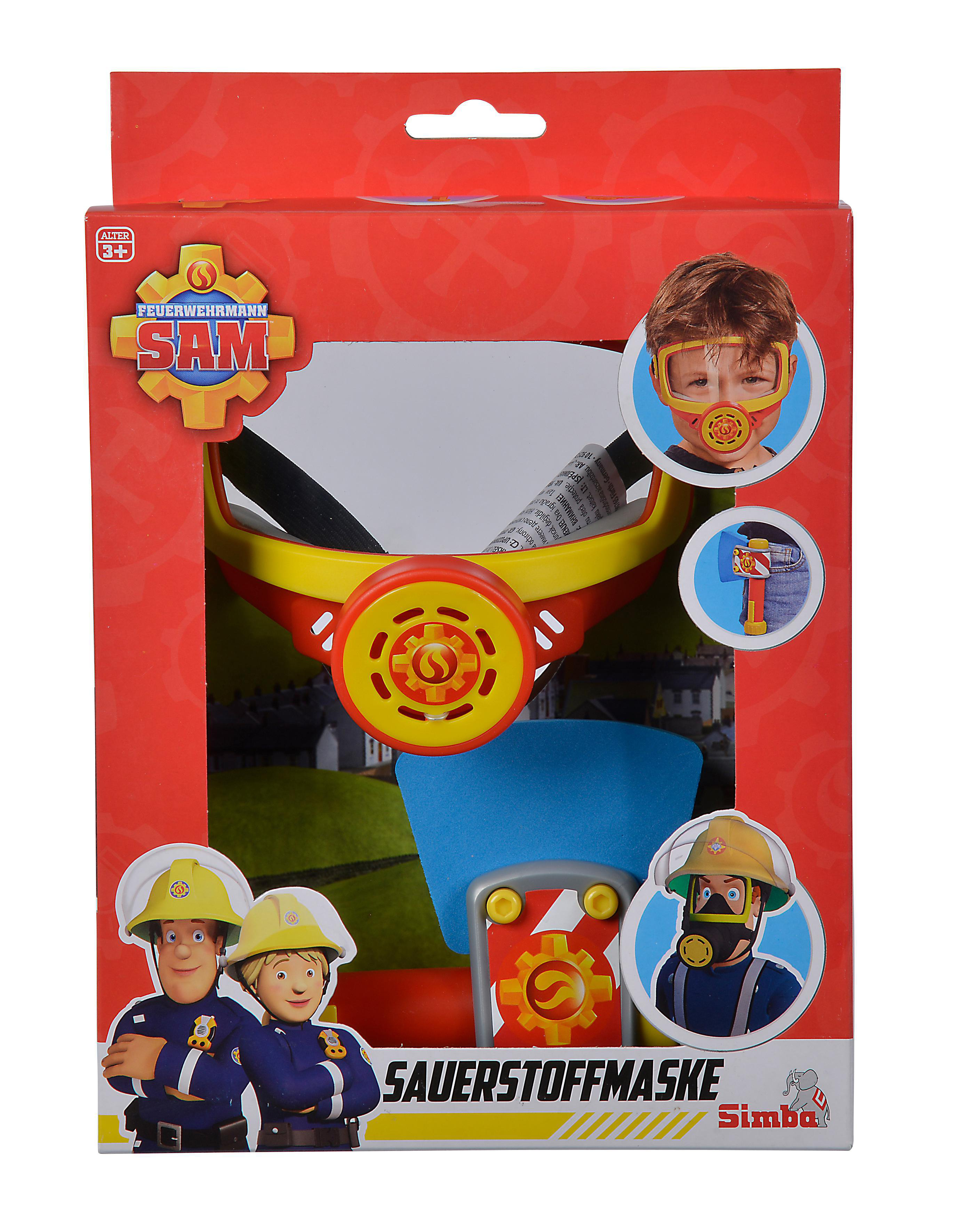Feuerwehrmann Rollenspielzeug, Sam TOYS Mehrfarbig Sauerstoffmaske SIMBA
