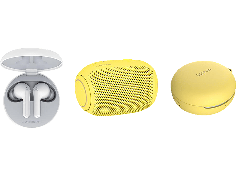 LG HBS-FN4.APL2S, In-ear Kopfhörer Bluetooth Weiß/Sour Lemon