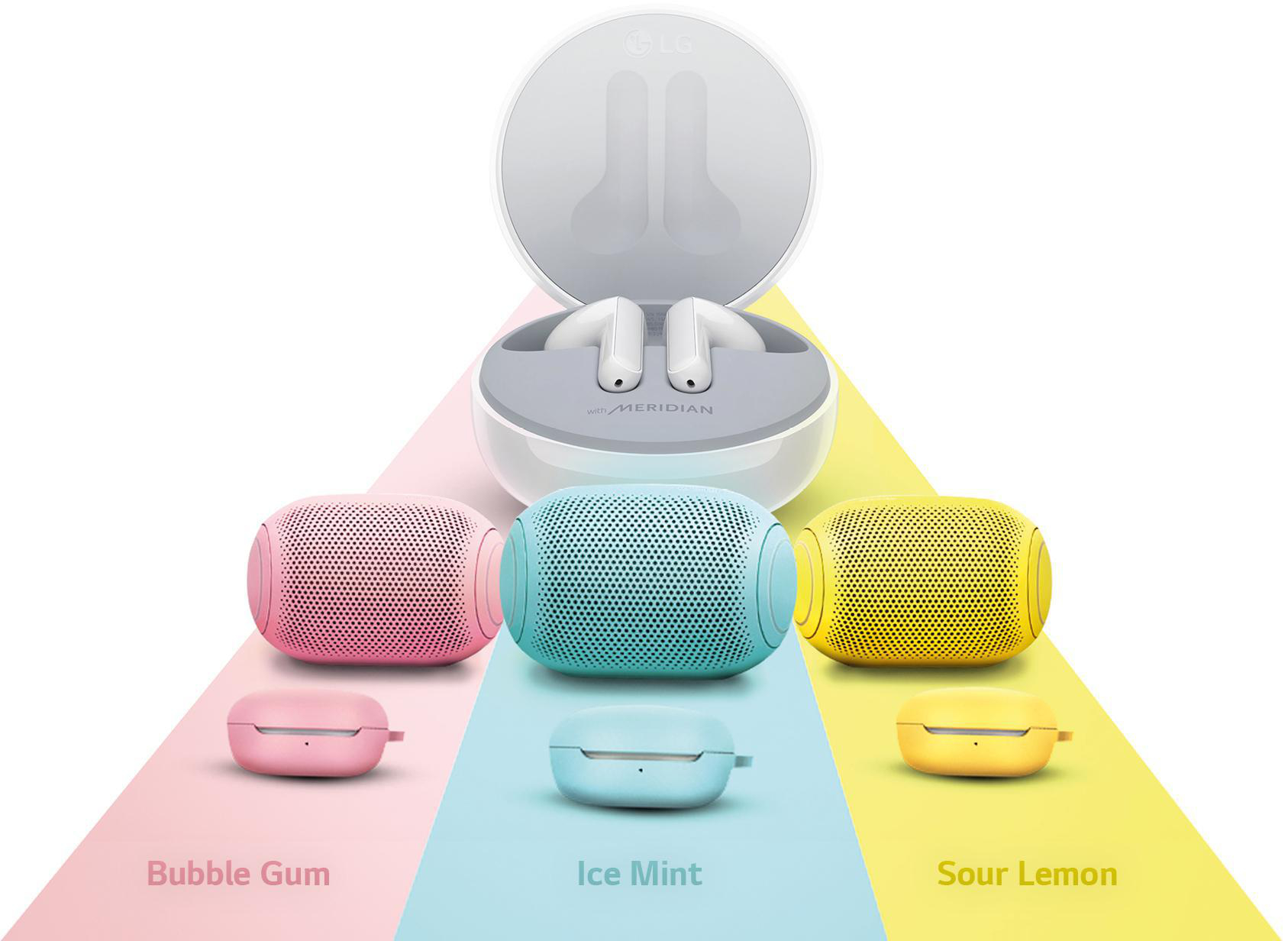 LG HBS-FN4.APL2P, In-ear Bluetooth Gum Kopfhörer Weiß/Bubble