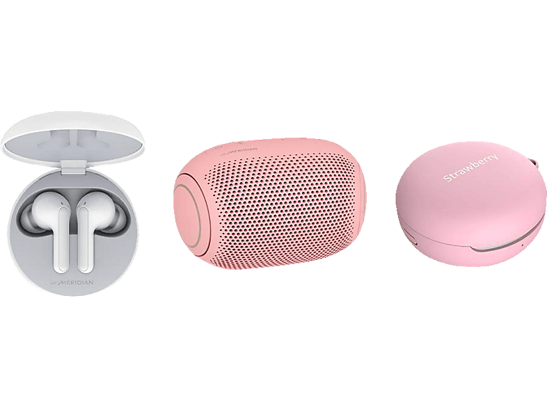 Kopfhörer LG HBS-FN4.APL2P, Bluetooth In-ear Gum Weiß/Bubble
