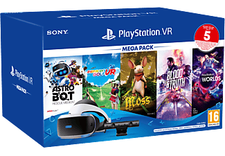 SONY PS PlayStation VR Mega Pack 3 - Casque PS VR + Camera + 5 Jeux (Noir/Blanc)