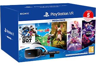 SONY PS PlayStation VR Mega Pack 3 - PS VR-Headset + Camera + 5 Spiele (Schwarz/Weiss)