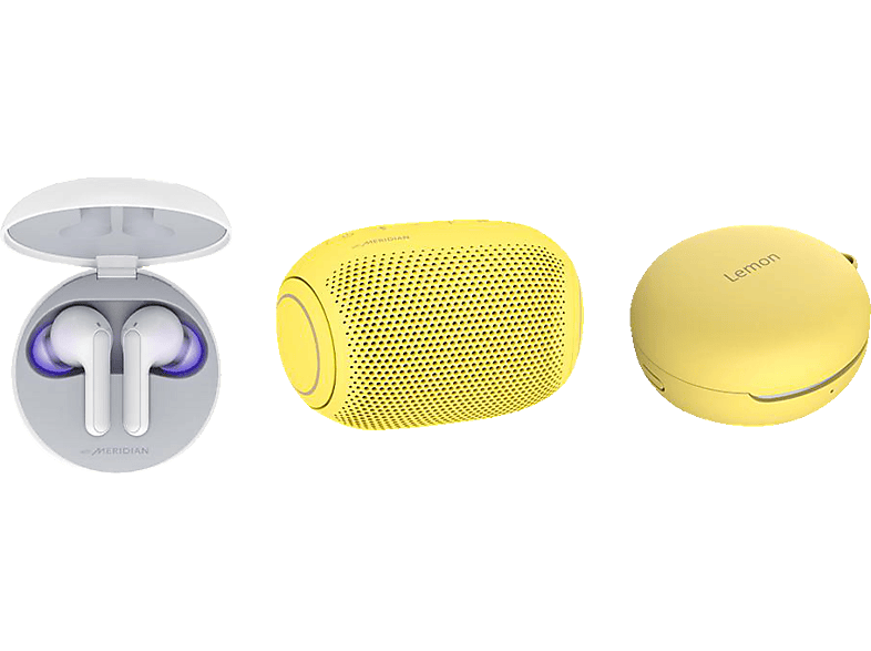 LG HBS-FN6.APL2S, In-ear Kopfhörer Bluetooth Weiß/Sour Lemon