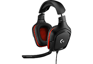 LOGITECH G332 - Cuffie da gioco, Nero/Rosso