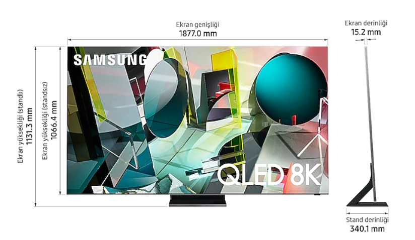 SAMSUNG 85Q950T 85" 214 Ekran Uydu Alıcılı Smart 8K Ultra HD QLED TV