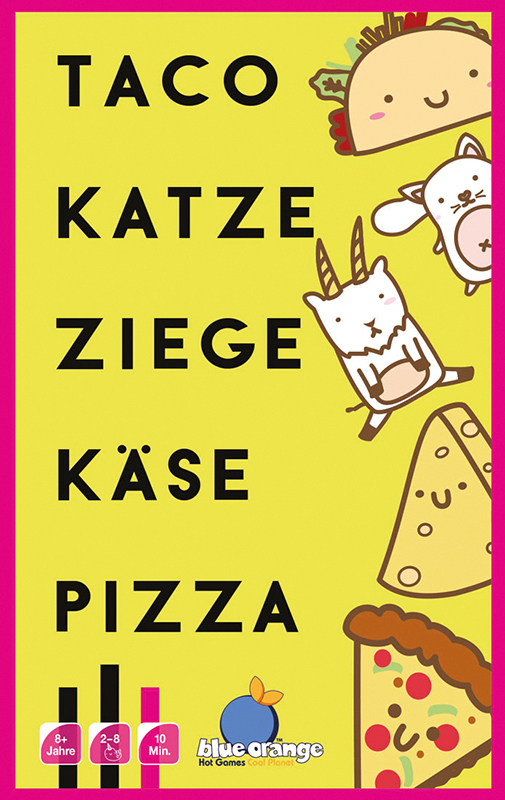 Pizza BLUE Katze Mehrfarbig ORANGE Gesellschaftsspiel Taco Ziege Käse