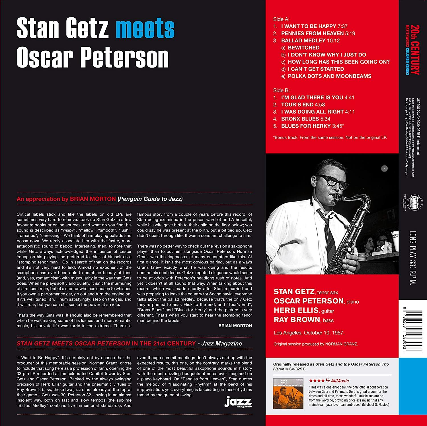 Getz, MEETS (Vinyl) - OSCAR - Stan GETZ Oscar Peterson STAN PETERSON
