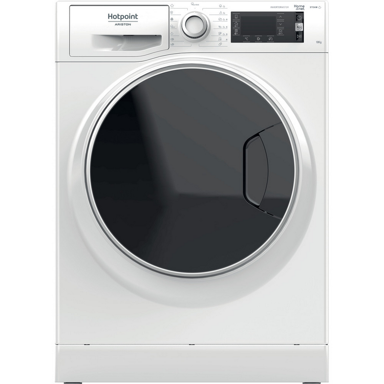 Lavadora carga frontal - Hotpoint NLCD 10448 WD AW EU N, 10 kg, 1400 rpm, 20 Programas, Home Net, Blanco