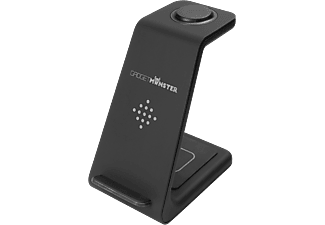 GADGET MONSTER 3-i-1 Trådlös Laddare - Svart (GDM-1005)