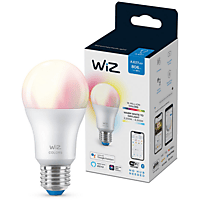 REACONDICIONADO Bombilla inteligente - Wiz A60 60W E27, Luz blanca y color, WiFi y Bluetooth, Control por voz