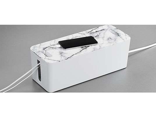 HAMA Marmordesign Maxi - Boîte de câble (Blanc/Gris)