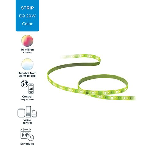 LED-Lichtband mit Symbolen und 16 Millionen Farben.