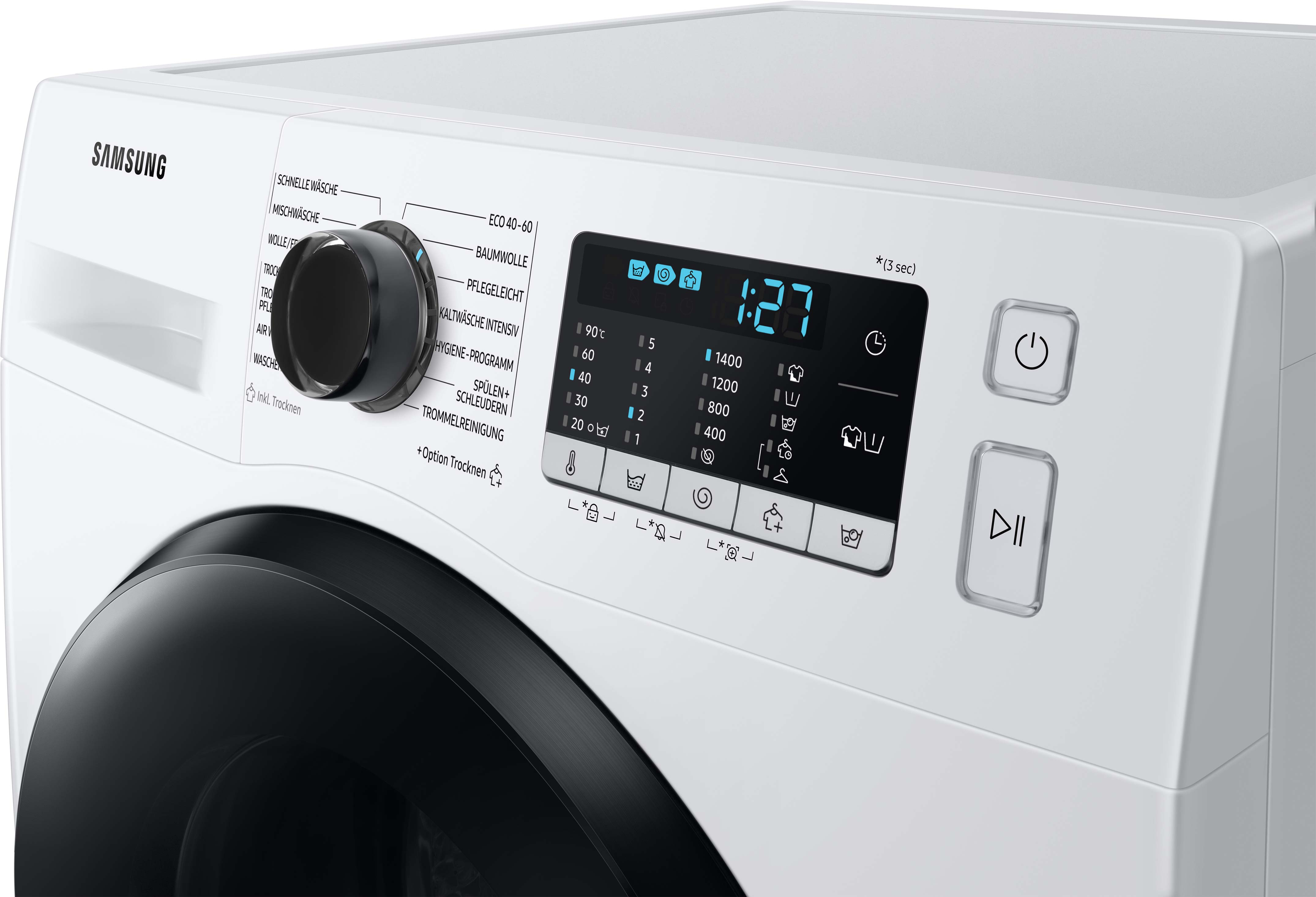 SAMSUNG WD91TA049BE/EG Waschtrockner (9 kg / 6 kg, 1400 U/Min.)