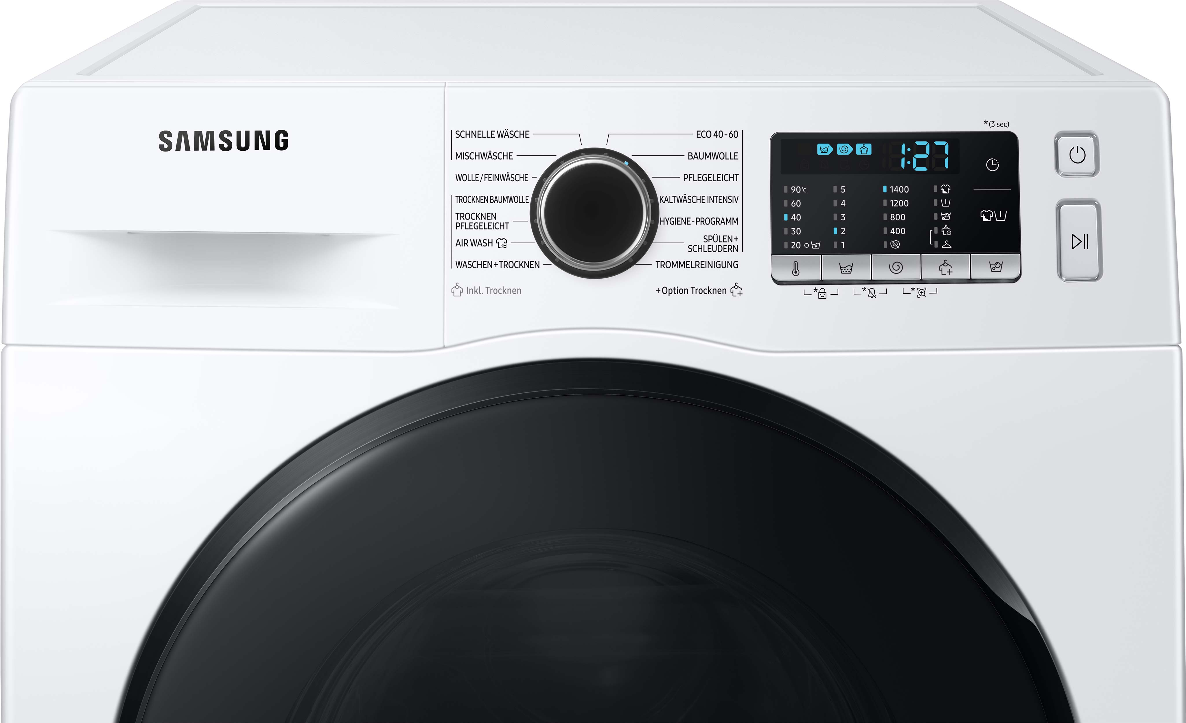 SAMSUNG WD91TA049BE/EG Waschtrockner (9 kg / 6 kg, 1400 U/Min.)