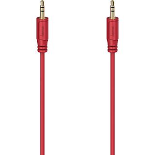 HAMA 200727 FLEXI-SLIM CABLE AUX3 M/M 0.75M - Audio-Kabel (Rot)