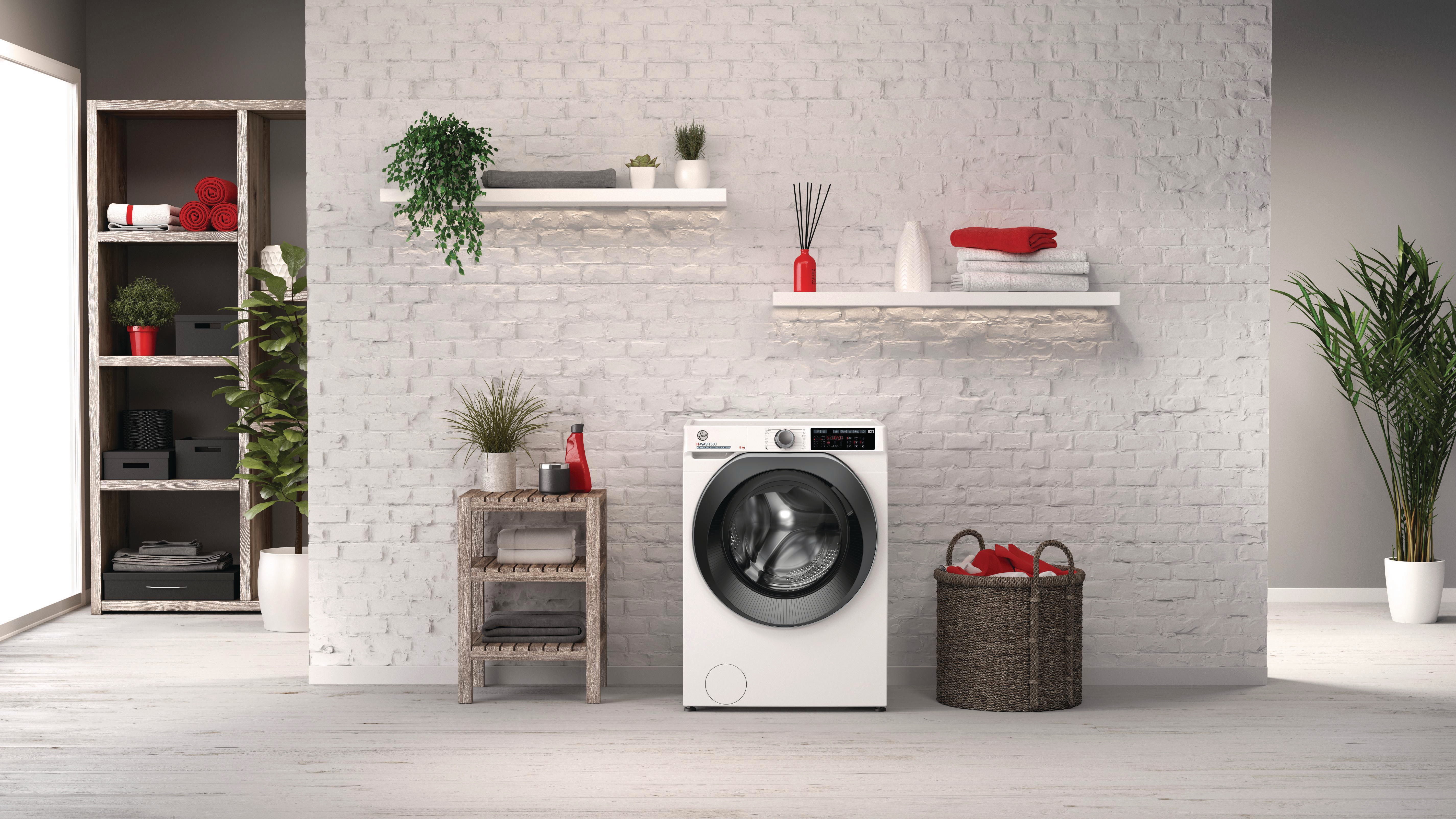 HOOVER HWQ58AMBS/1-S H-WASH 500 Waschmaschine (8 kg, 1451 U/Min., A, k.A.)