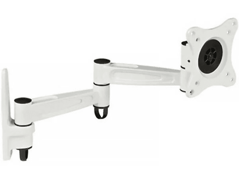 Soporte TV - Fonestar STV-643N, De 13" a 27", Hasta 15 Kg, Inclinable, Orientable, Blanco