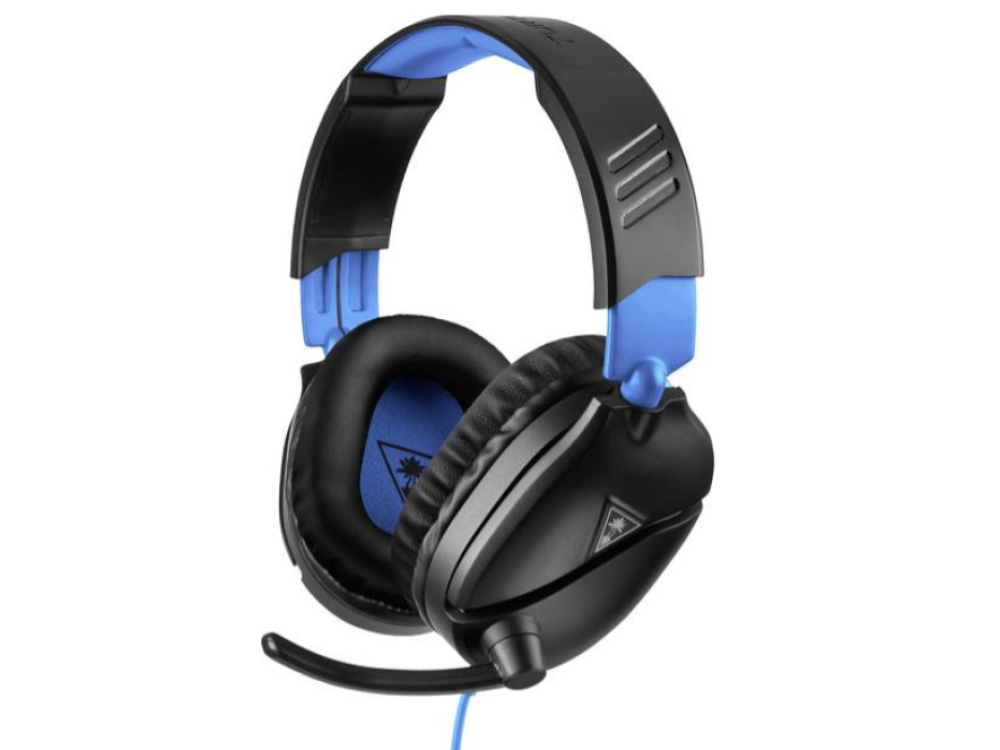 Auriculares gaming - Turtle Beach Recon 70P, De diadema, Con cable, Multiplataforma, Micrófono, Negro y Azul