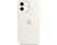 APPLE iPhone 12 mini MagSafe rögzítésű szilikon tok, fehér (mhkv3zm/a)