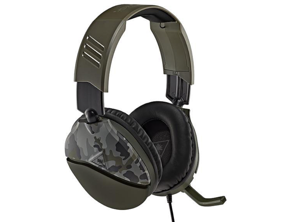 Auriculares gaming - Turtle Beach Recon 70, De diadema, Con cable, Multiplataforma, Micrófono, Camo